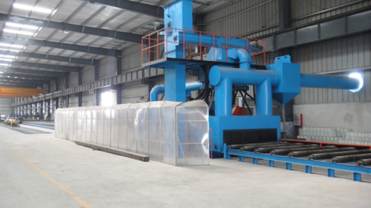 鋼材開平、預(yù)處理、切割下料線